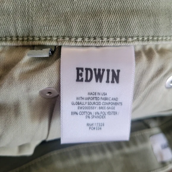 Edwin Bree Jeans in Sage Sz 32 NWT - Picture 8 of 9